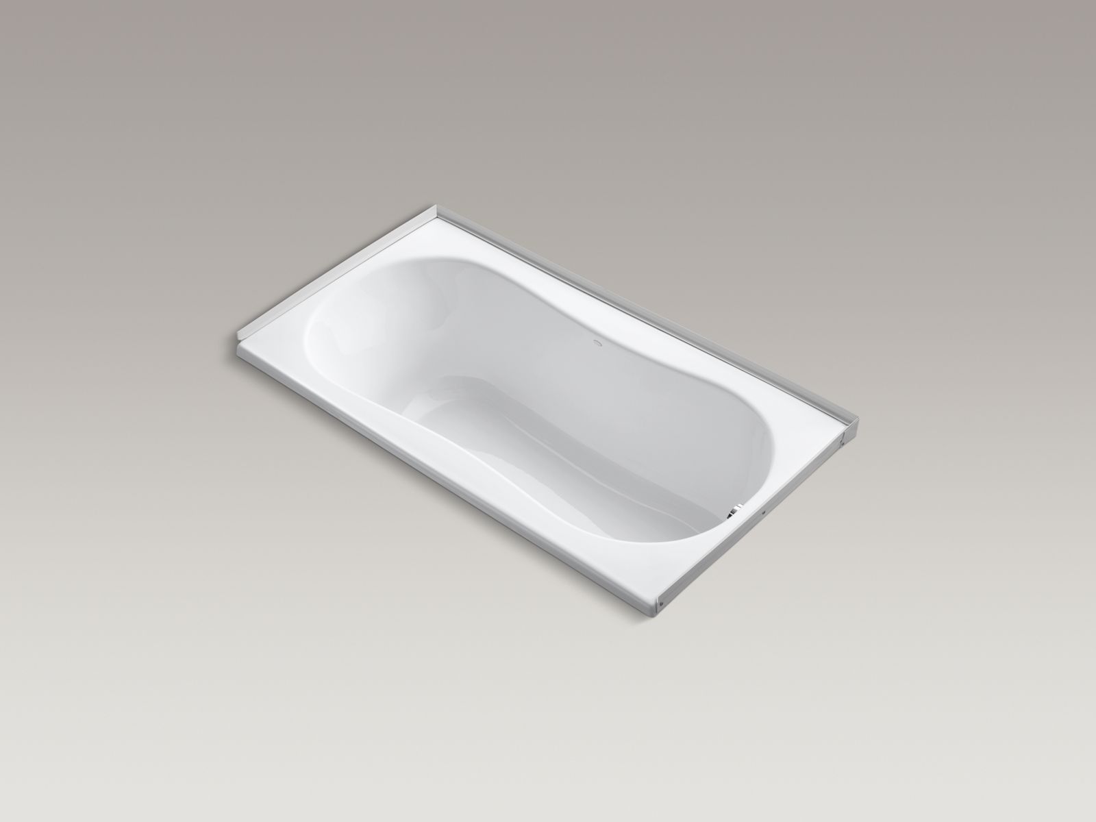 6032 60" x 32" alcove bath with integral flange and right-hand drain