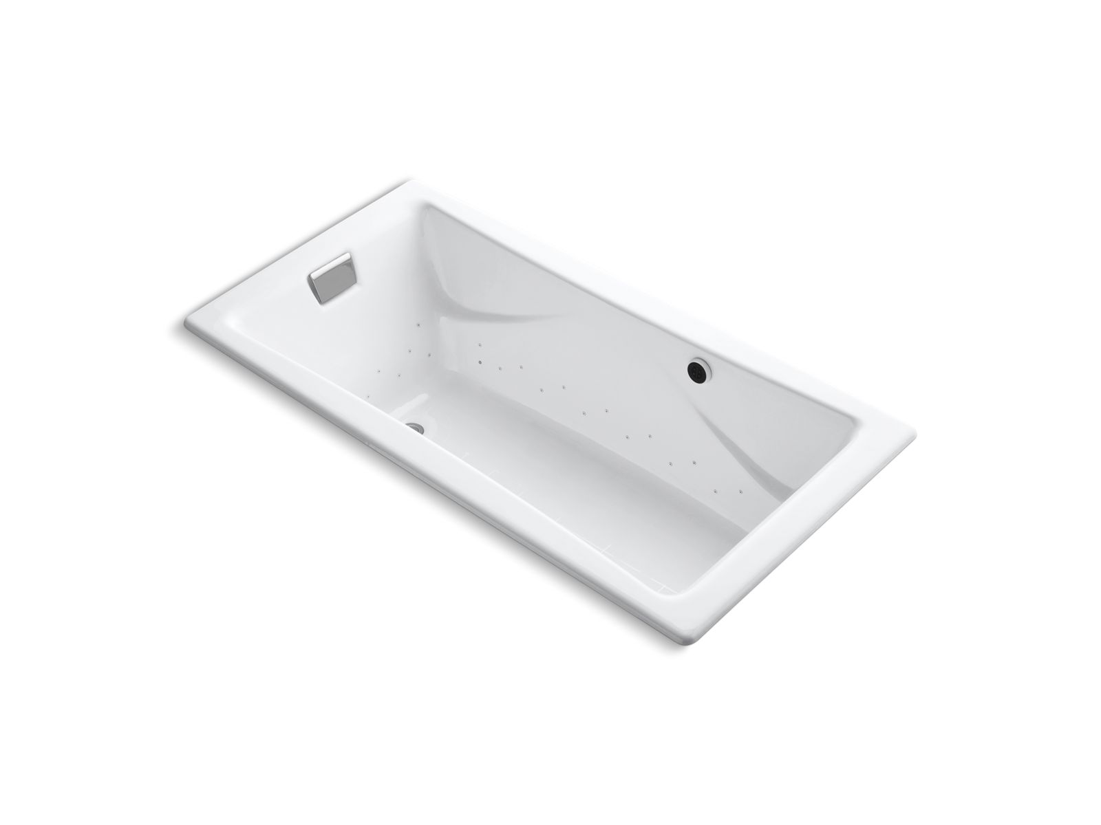 Tea-for-Two® 71-3/4" x 36" drop-in BubbleMassage™ air bath with White airjet finish
