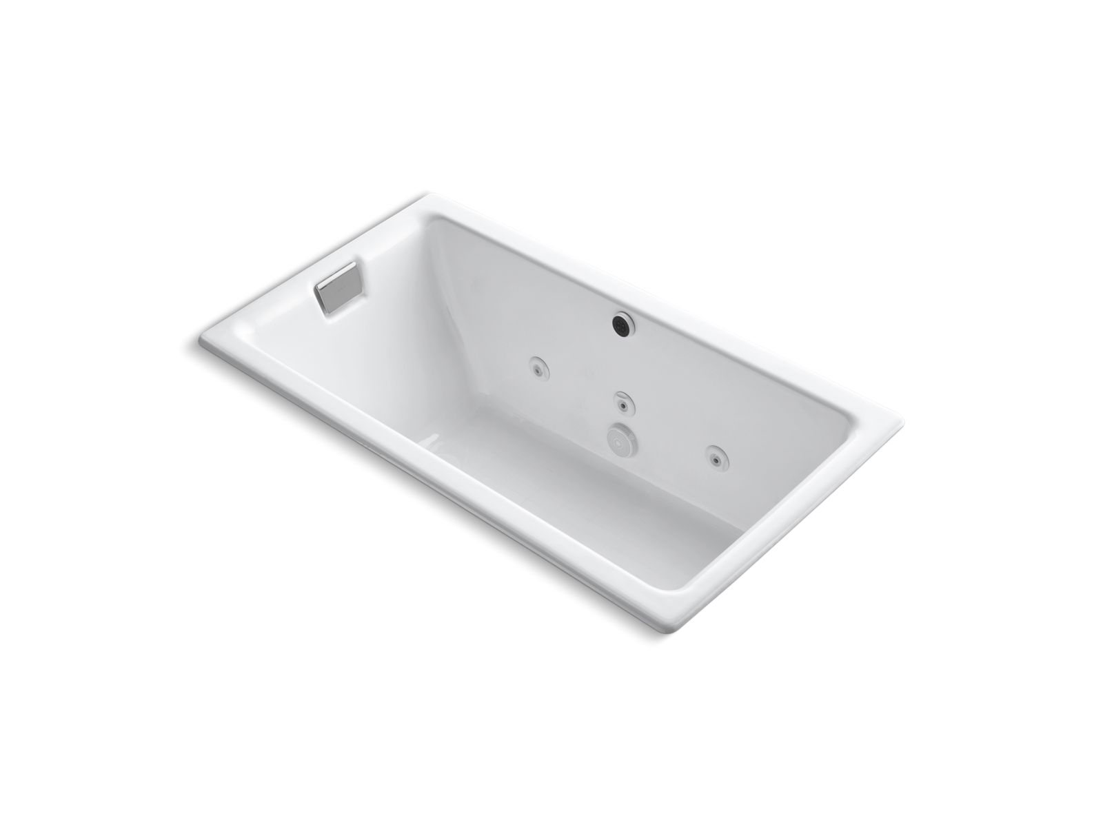 Tea-for-Two® 66" x 36" alcove whirlpool bath with left drain