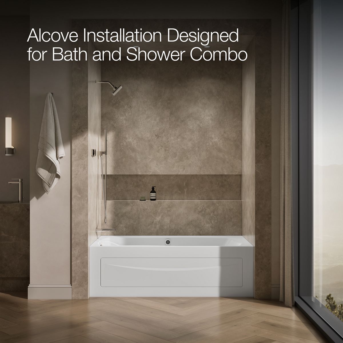 7605-mariposa-66-x-36-alcove-heated-whirlpool-left-drain-9.jpg Mariposa® 66" x 36" alcove heated whirlpool, left drain