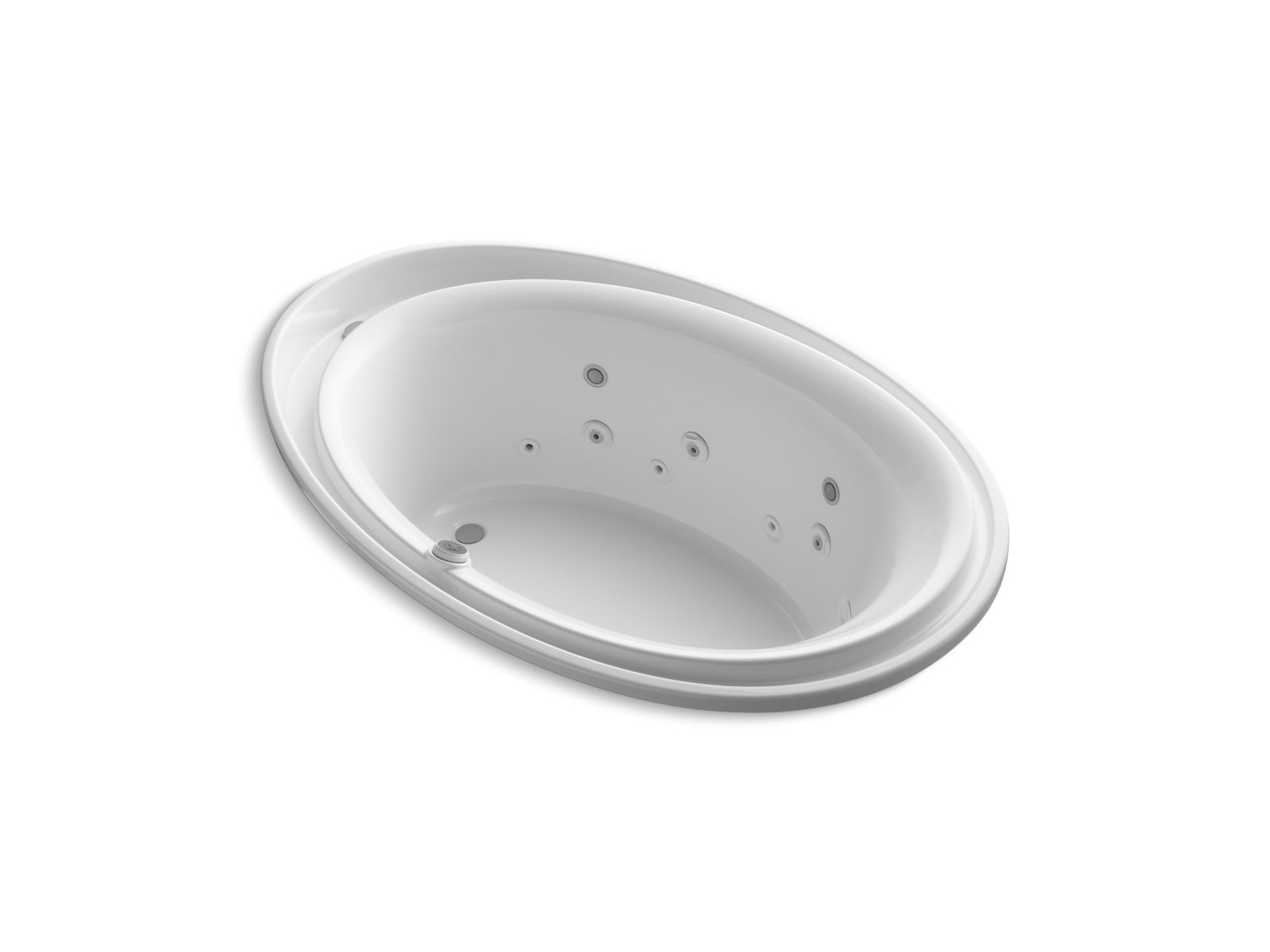 Purist® 72" x 46" drop-in Effervescence bath with spa package
