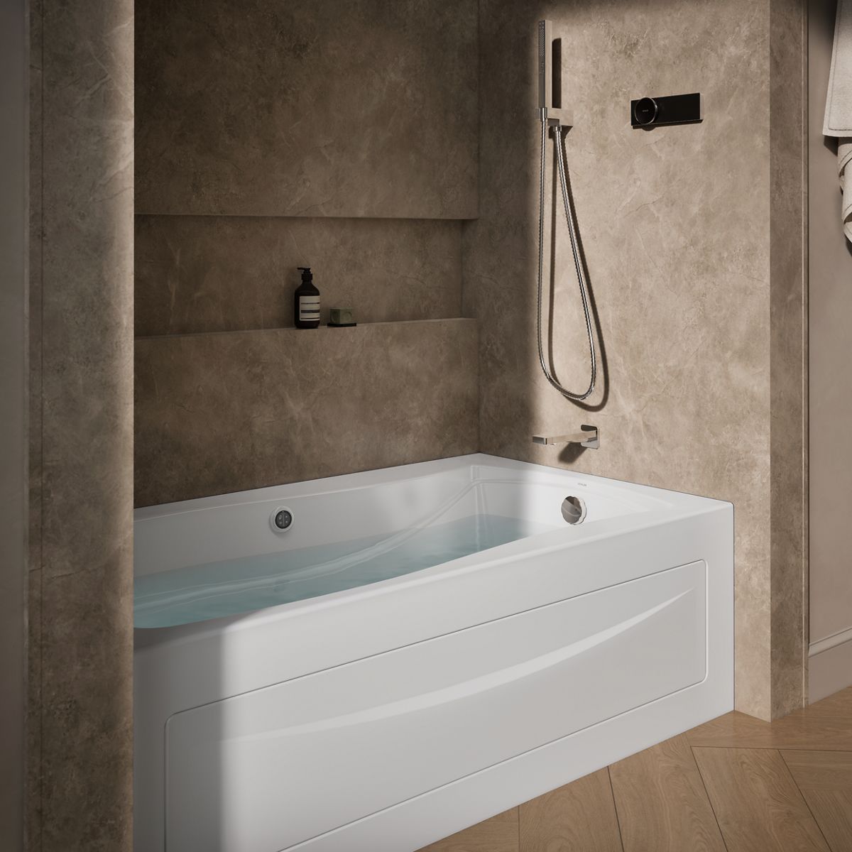 7737-mariposa-66-x-36-alcove-heated-whirlpool-right-drain-7.jpg Mariposa® 66" x 36" alcove heated whirlpool, right drain