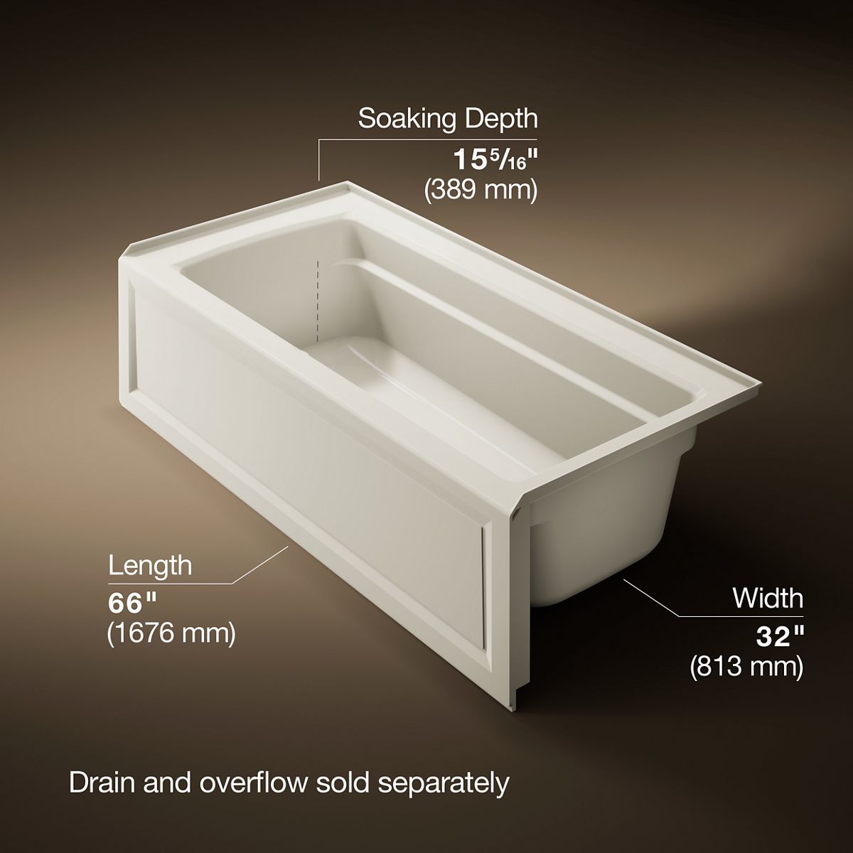 7748-archer-66-x-32-alcove-bath-with-bask-heated-surface-right-drain-18.jpg Archer® 66" x 32" alcove bath with Bask® heated surface, right drain
