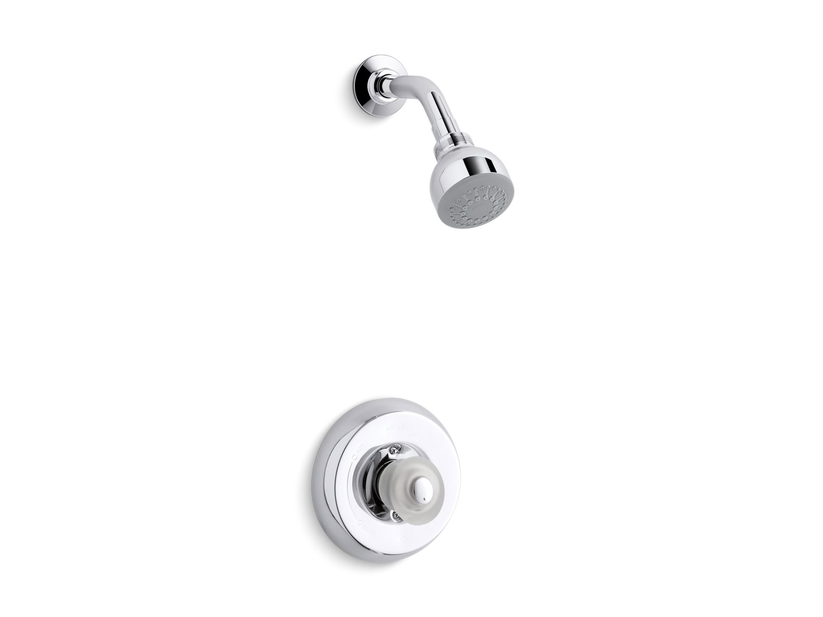 Coralais(R) shower trim set with sculptured acrylic handle, valve not included