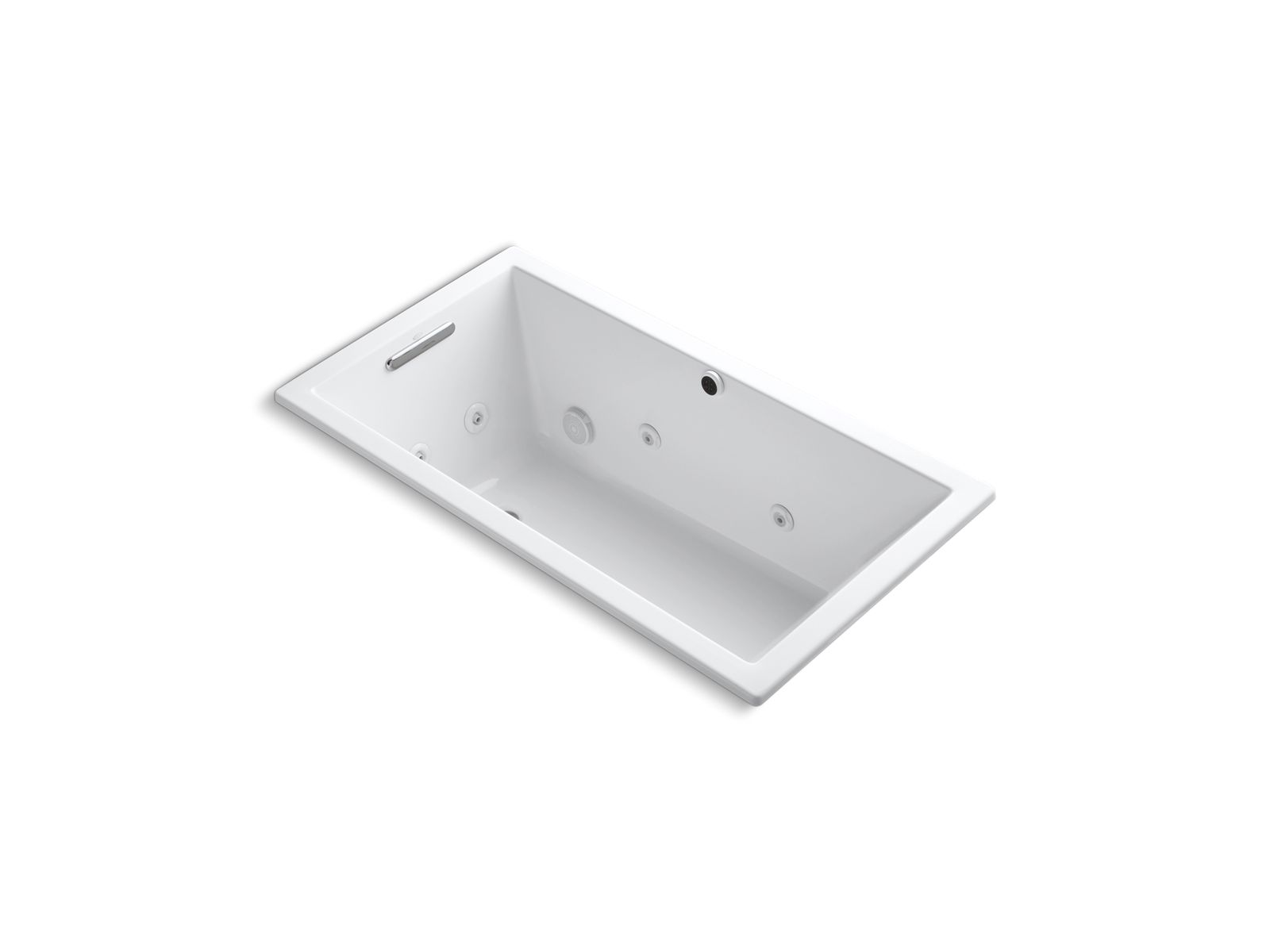 Underscore® 60" x 32" drop-in whirlpool bath with heater without jet trim