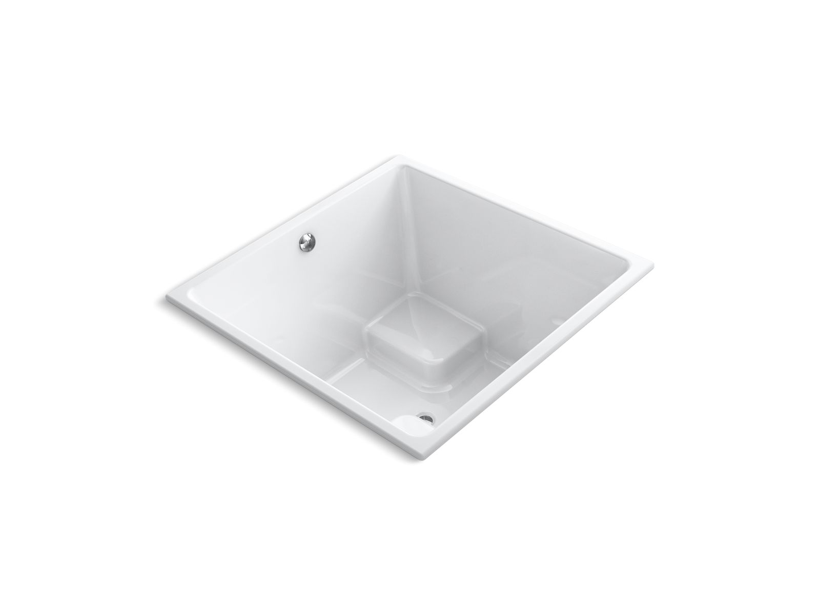 Underscore® 48" x 48" cube drop-in VibrAcoustic® bath with Bask® heated surface