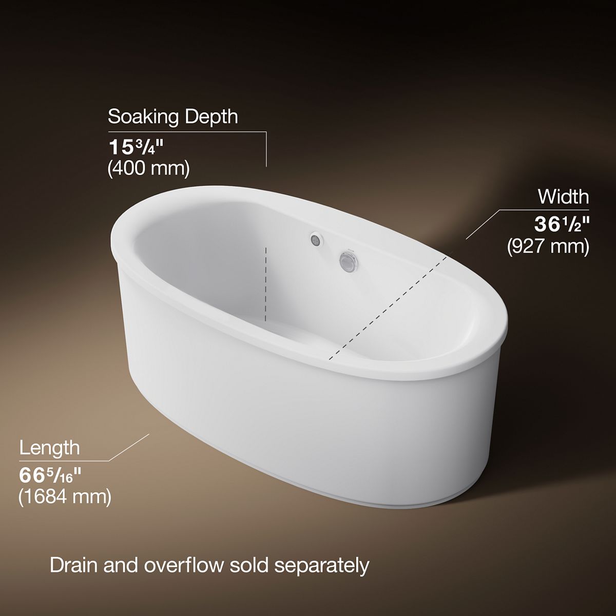 8002-sunstruck-65-1-2-x-35-1-2-freestanding-bath-with-bask-heated-surface-and-straight-shroud-4.jpg Sunstruck® 65-1/2" x 35-1/2" freestanding bath with Bask® heated surface and straight shroud