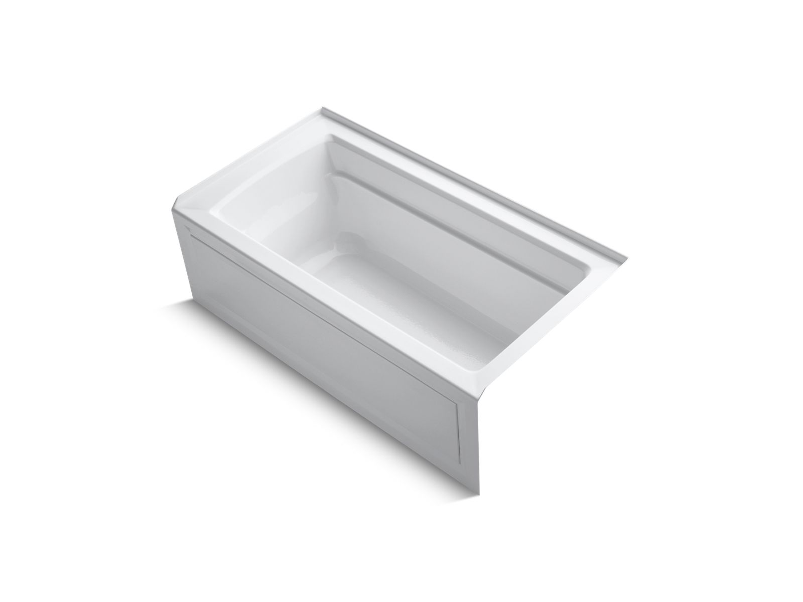 Archer® 60" x 32" alcove VibrAcoustic® bath with Bask® heated surface, integral flange and right-hand drain