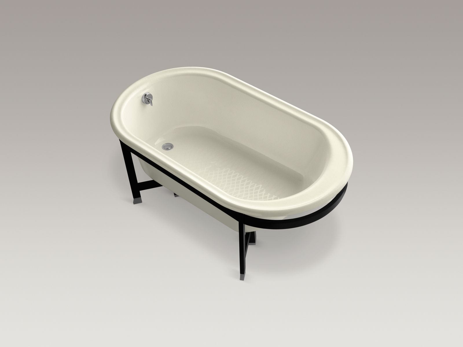 8109-iron-works-r-tellieur-r-66-x-36-freestanding-bath-with-biscuit-exterior-and-black-forest-surround-2.jpg Iron Works(R) Tellieur(R) 66" x 36" freestanding bath with Biscuit exterior and Black Forest surround