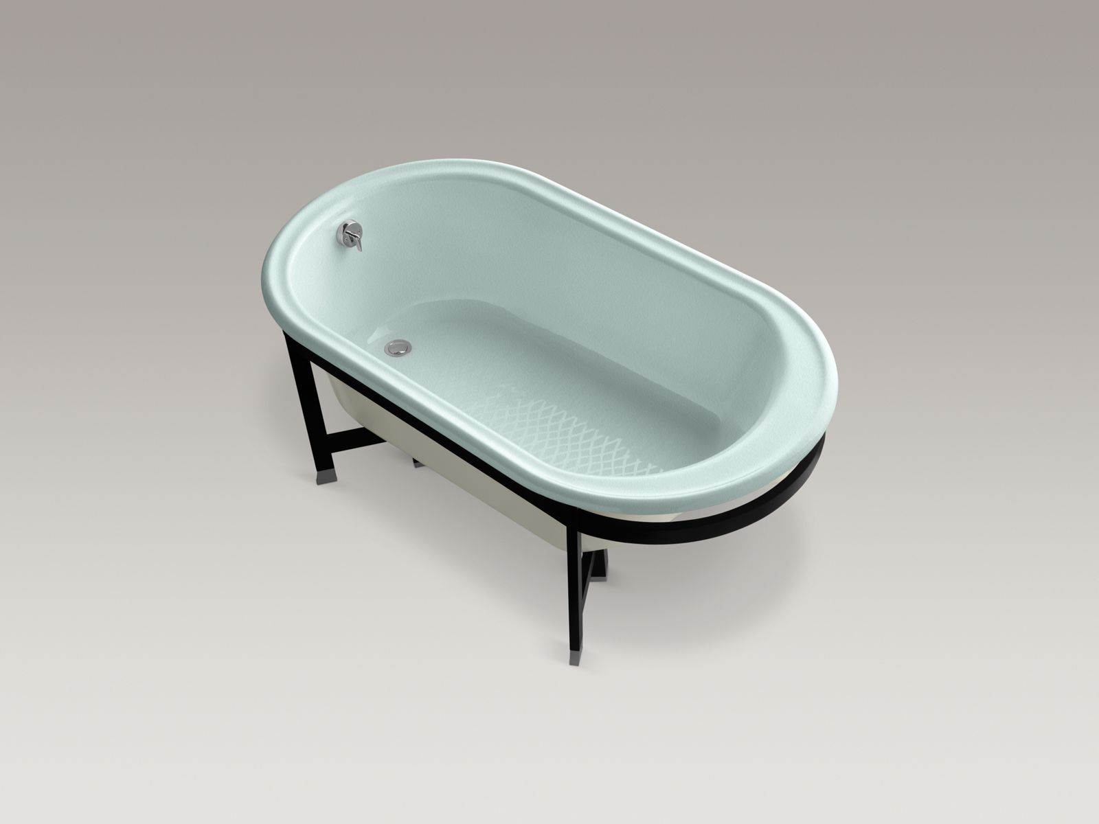 8109-iron-works-r-tellieur-r-66-x-36-freestanding-bath-with-biscuit-exterior-and-black-forest-surround-3.jpg Iron Works(R) Tellieur(R) 66" x 36" freestanding bath with Biscuit exterior and Black Forest surround