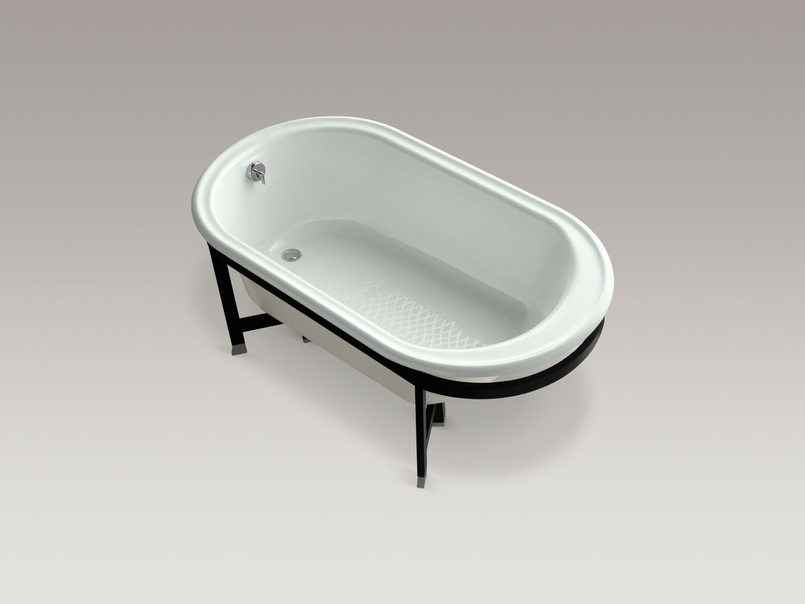 8109-iron-works-r-tellieur-r-66-x-36-freestanding-bath-with-biscuit-exterior-and-black-forest-surround-4.jpg Iron Works(R) Tellieur(R) 66" x 36" freestanding bath with Biscuit exterior and Black Forest surround