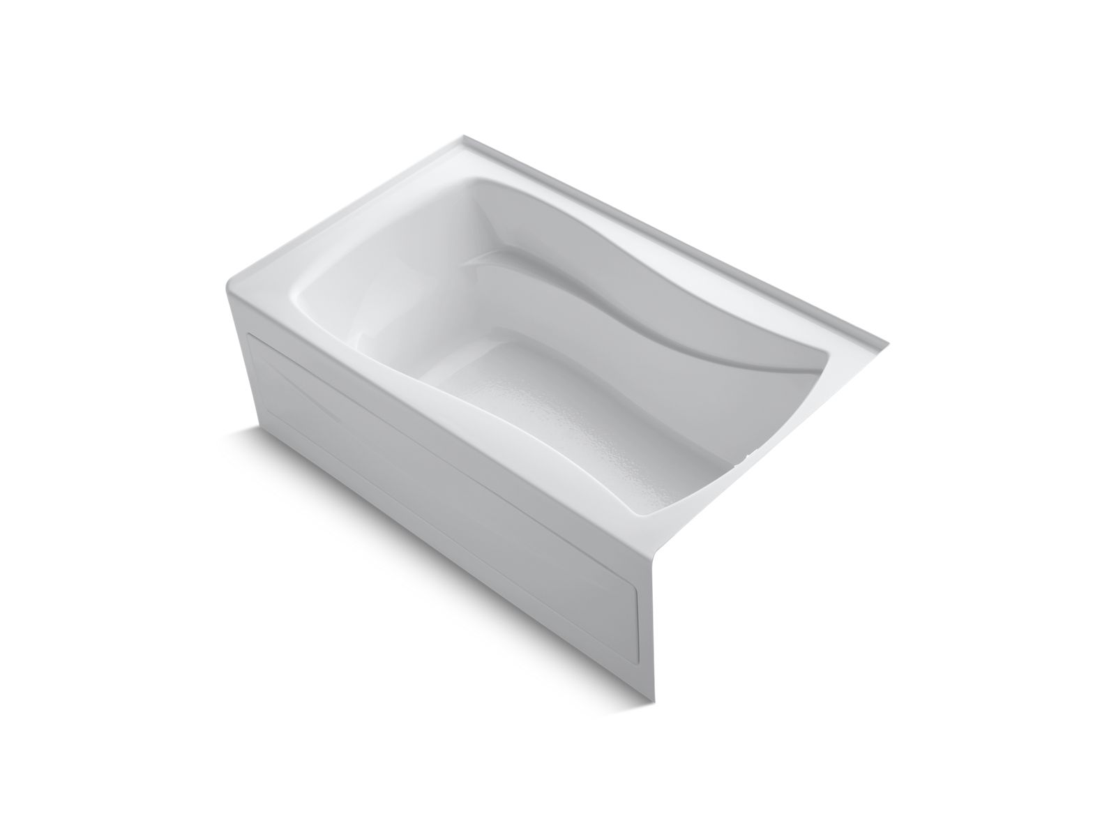 Mariposa® 60" x 36" alcove VibrAcoustic® bath with integral apron and right-hand drain