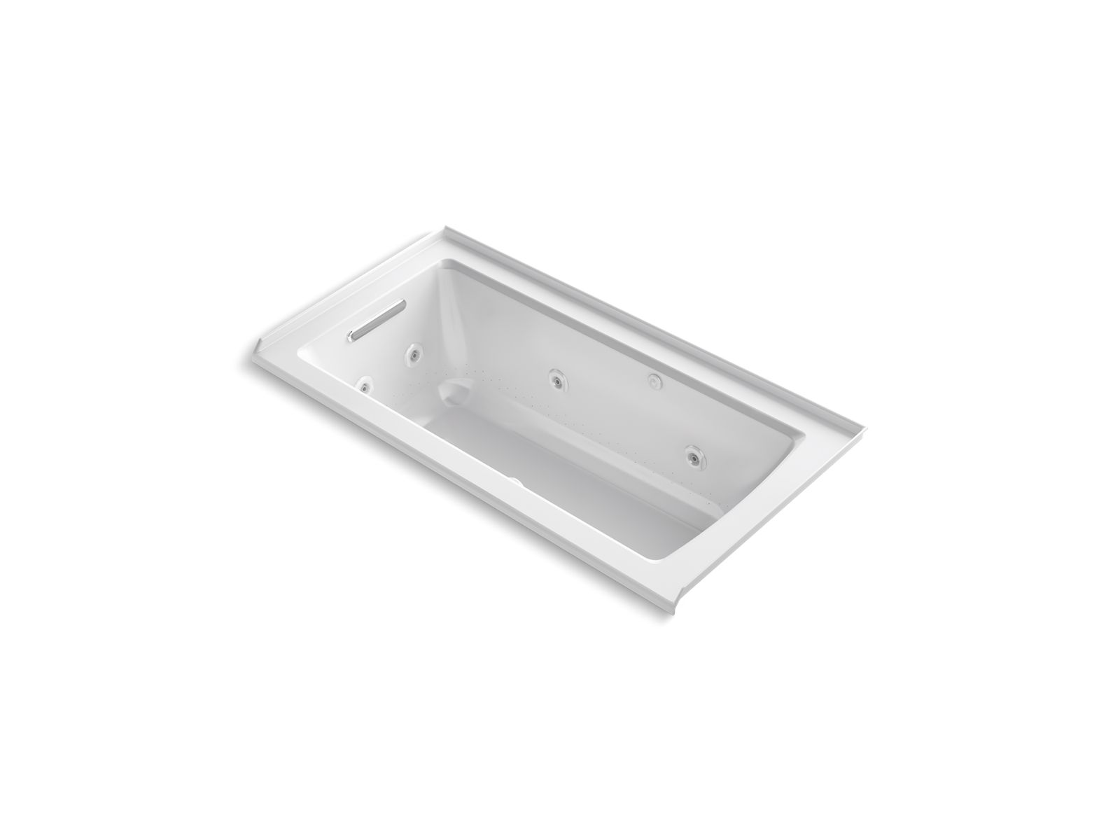 Archer® 60" x 30" integral flange BubbleMassage™ air bath and whirlpool with left-hand drain