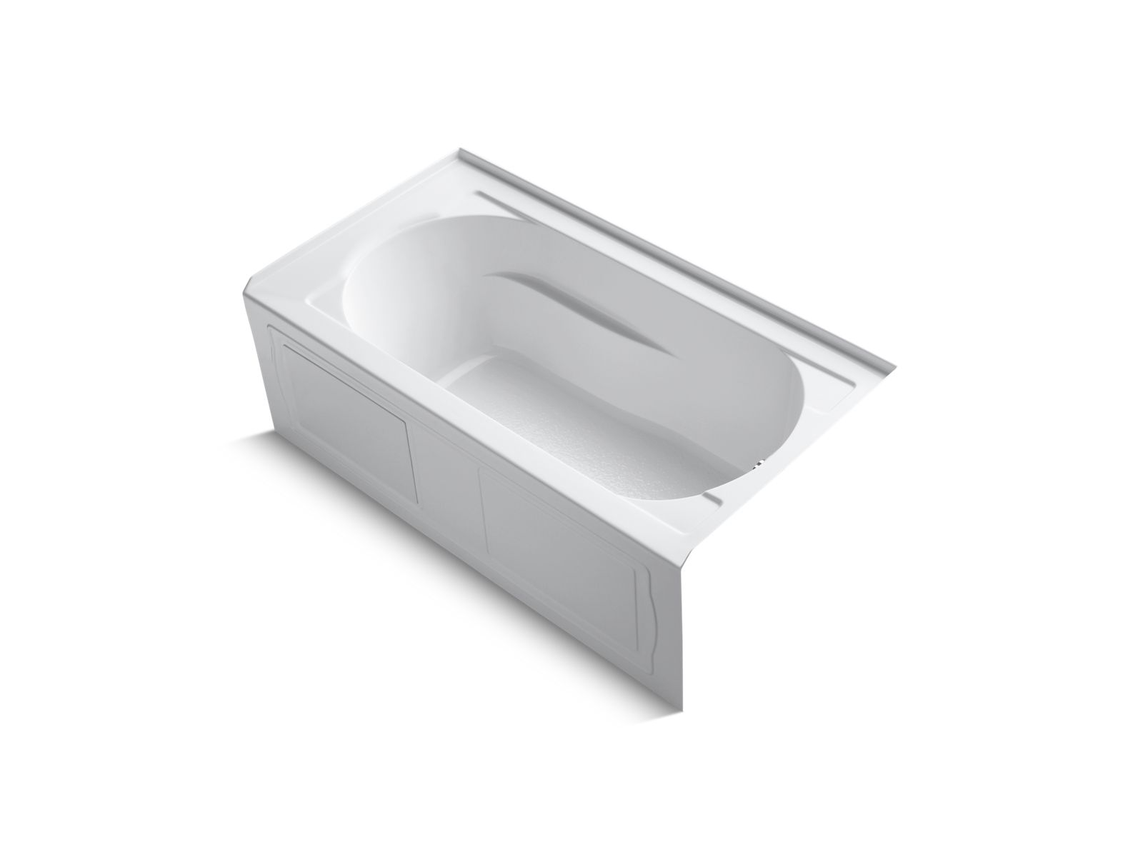 Devonshire® 60" x 32" alcove VibrAcoustic® bath with Bask® heated surface, integral flange and right-hand drain