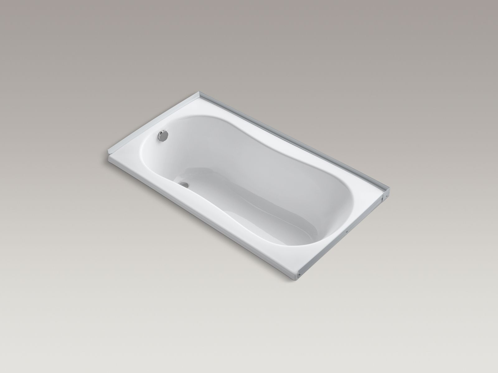 6032 60" x 32" alcove bath with integral flange and left-hand drain