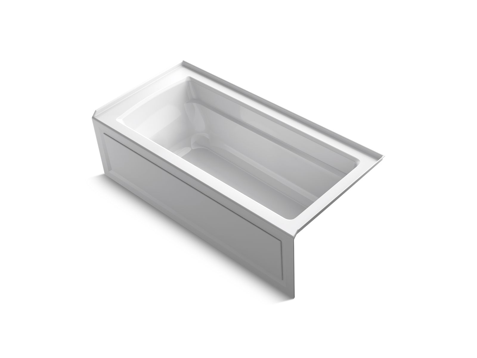 Archer® 66" x 32" alcove VibrAcoustic® bath with integral apron, integral flange, and right-hand drain