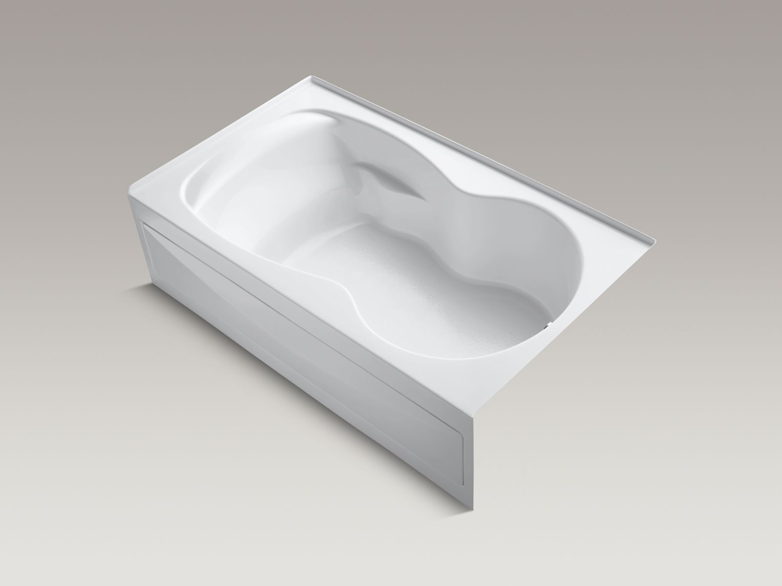 Synchrony(R) 72" x 42" alcove bath with integral apron and right-hand drain