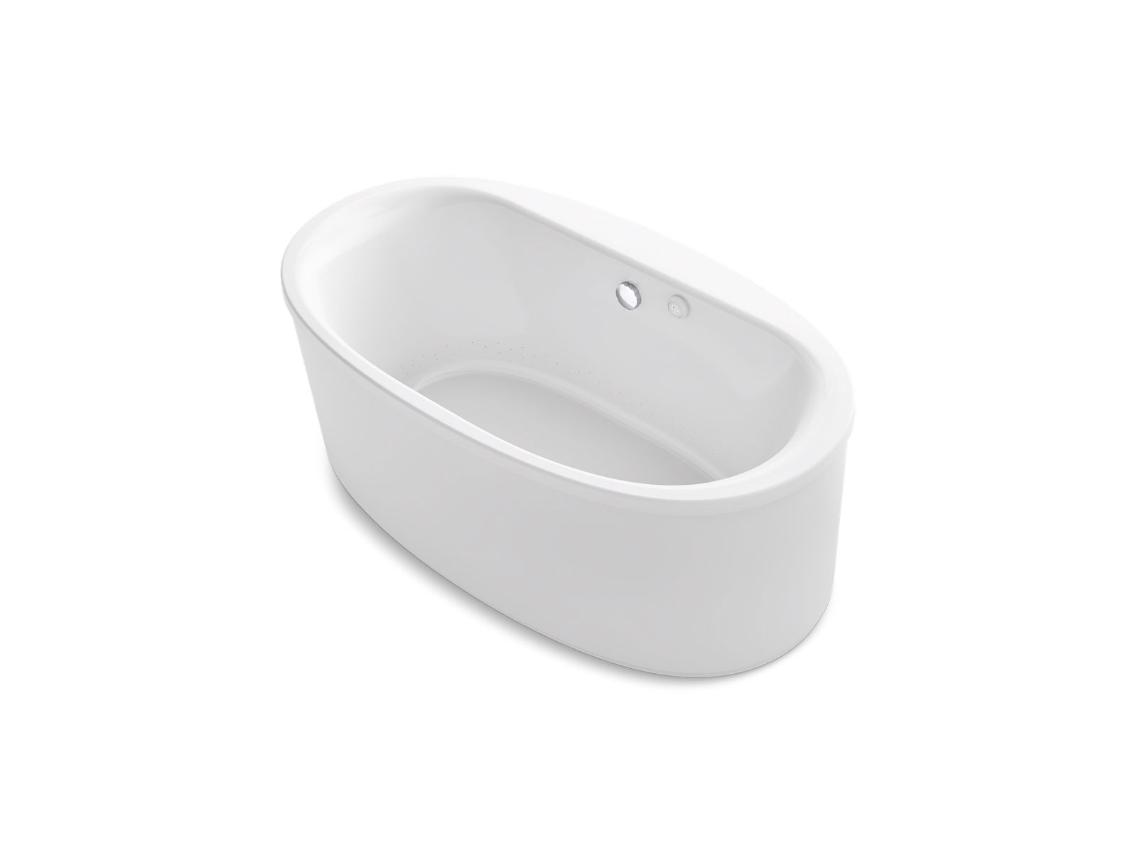 Sunstruck® 65-1/2" x 35-1/2" freestanding Heated BubbleMassage™ air bath with straight shroud