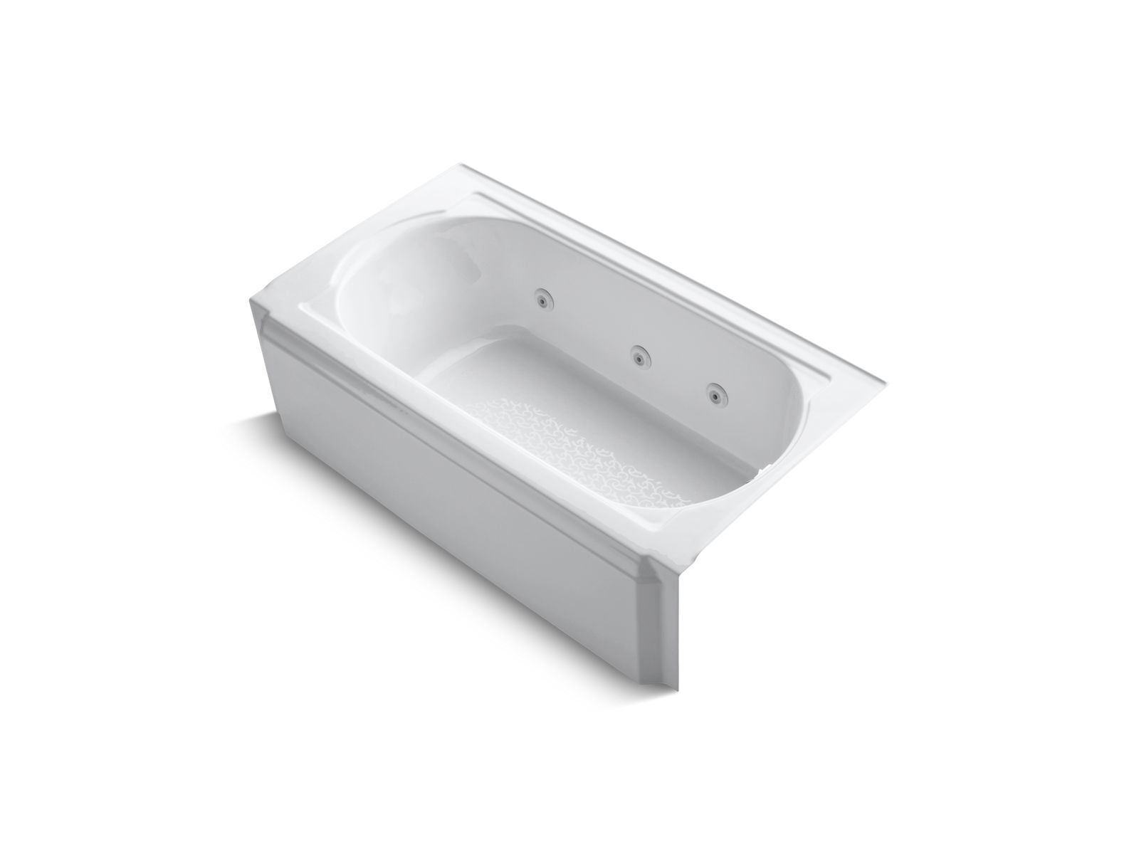 Memoirs® 60" x 33-3/4" alcove heated whirlpool, right drain