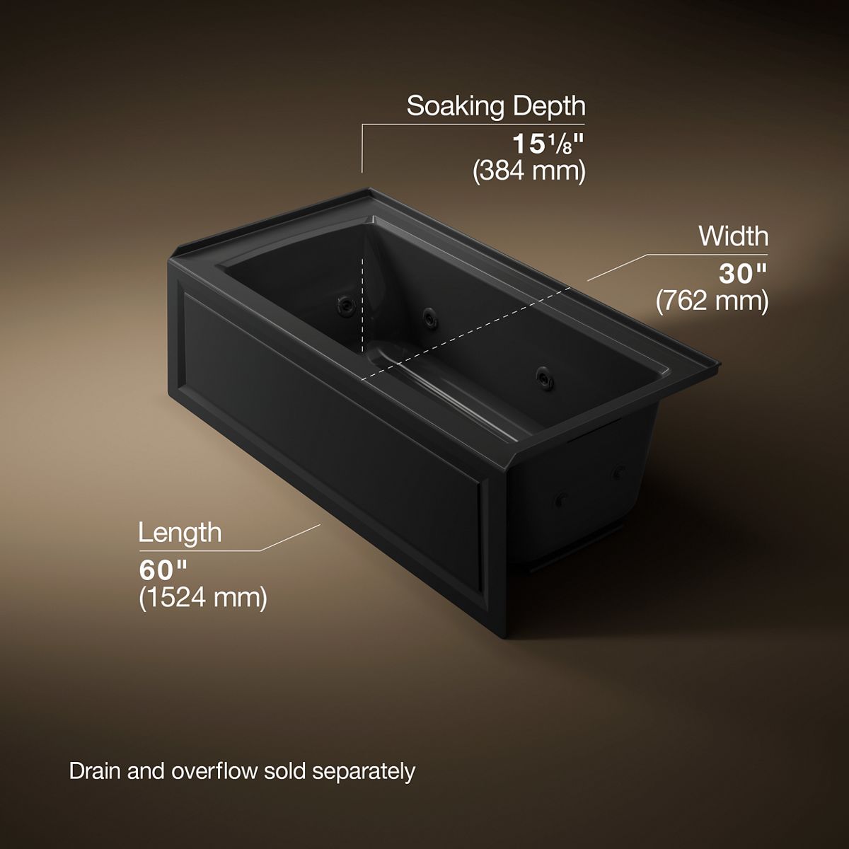 8777-archer-60-x-30-alcove-heated-whirlpool-bath-right-drain-17.jpg Archer® 60" x 30" alcove heated whirlpool bath, right drain