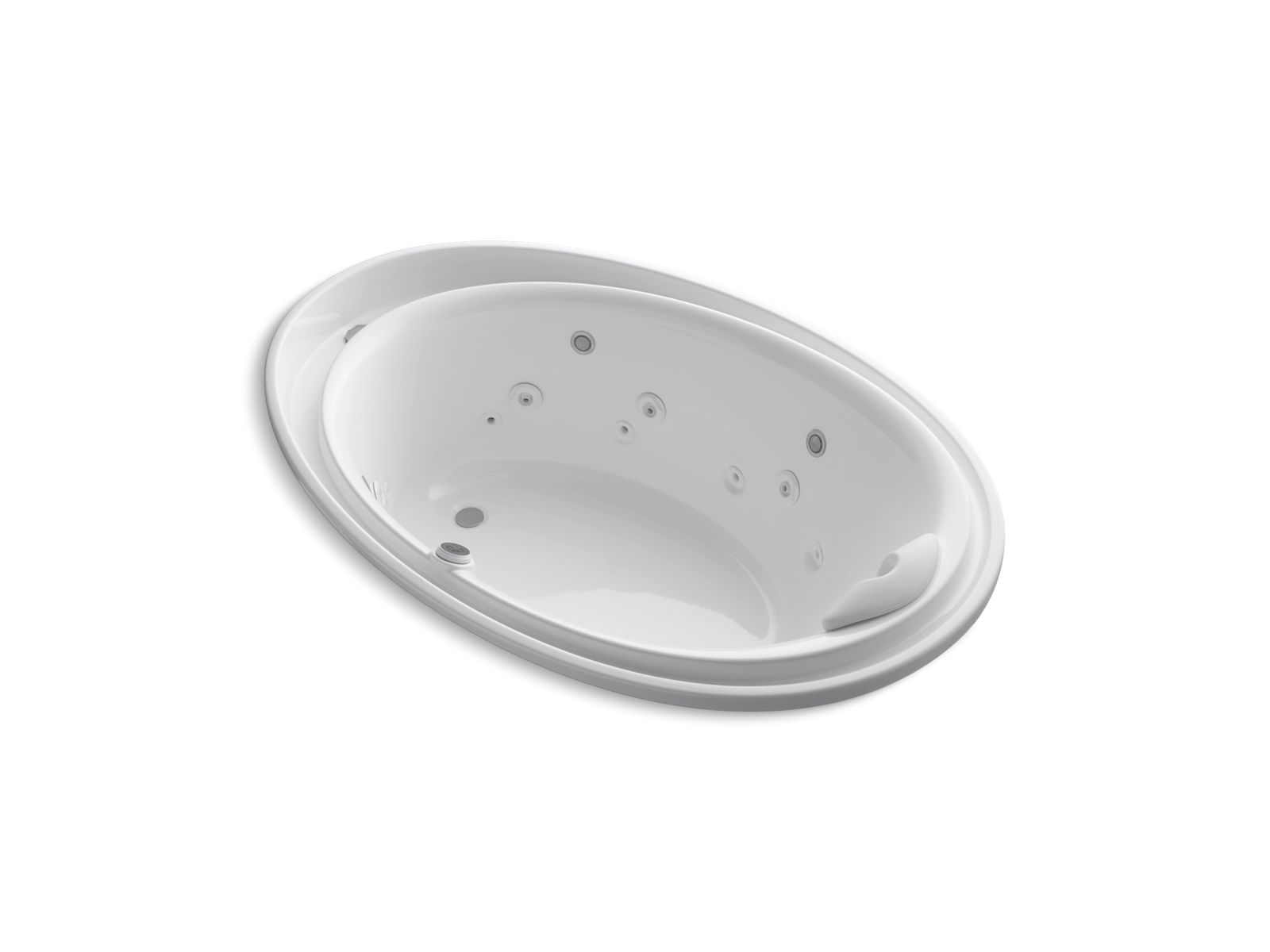 Purist® 72" x 46" drop-in Effervescence whirlpool bath with spa/massage package