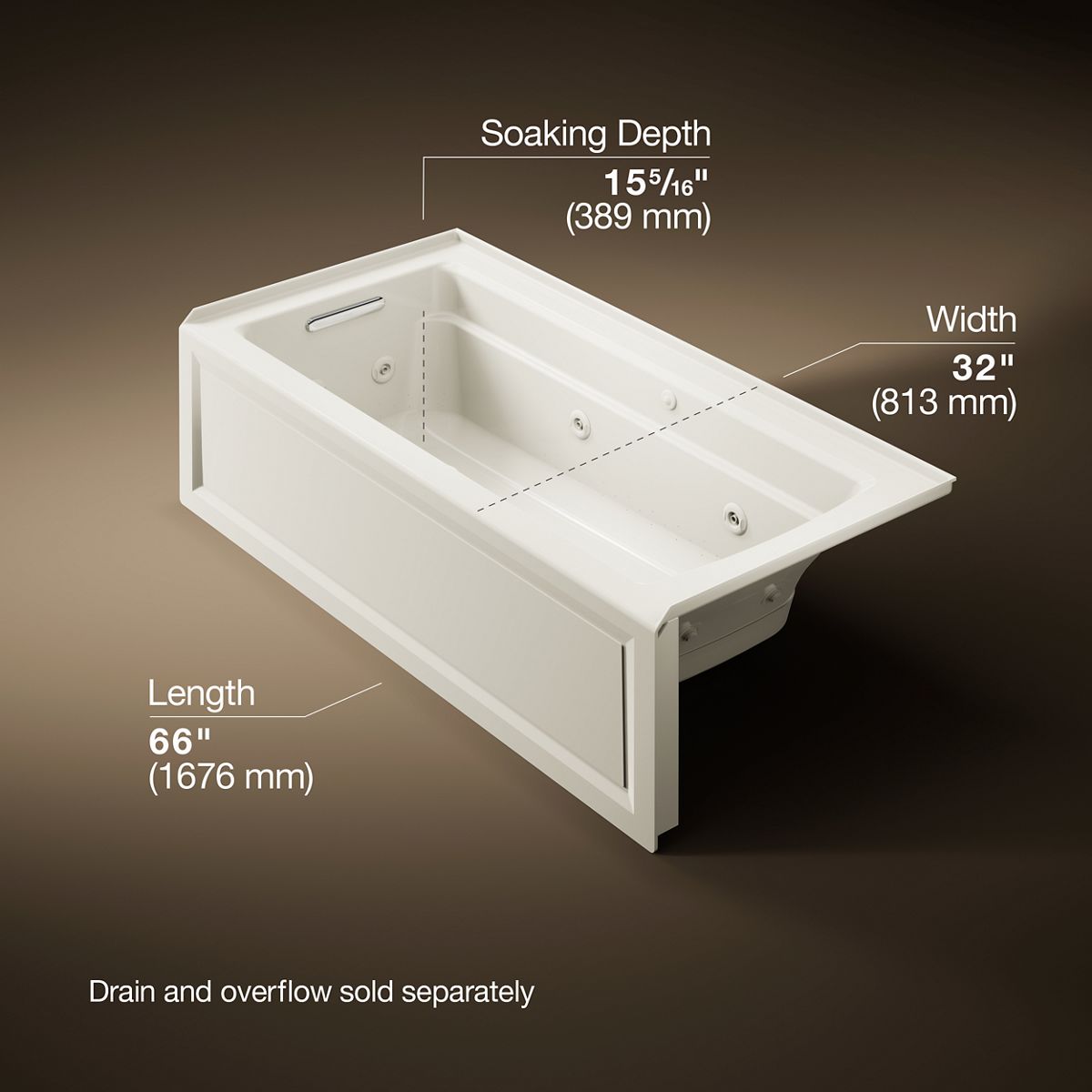 8968-archer-66-x-32-alcove-heated-bubblemassage-air-bath-and-whirlpool-left-drain-15.jpg Archer® 66" x 32" alcove Heated BubbleMassage™ air bath and whirlpool, left drain