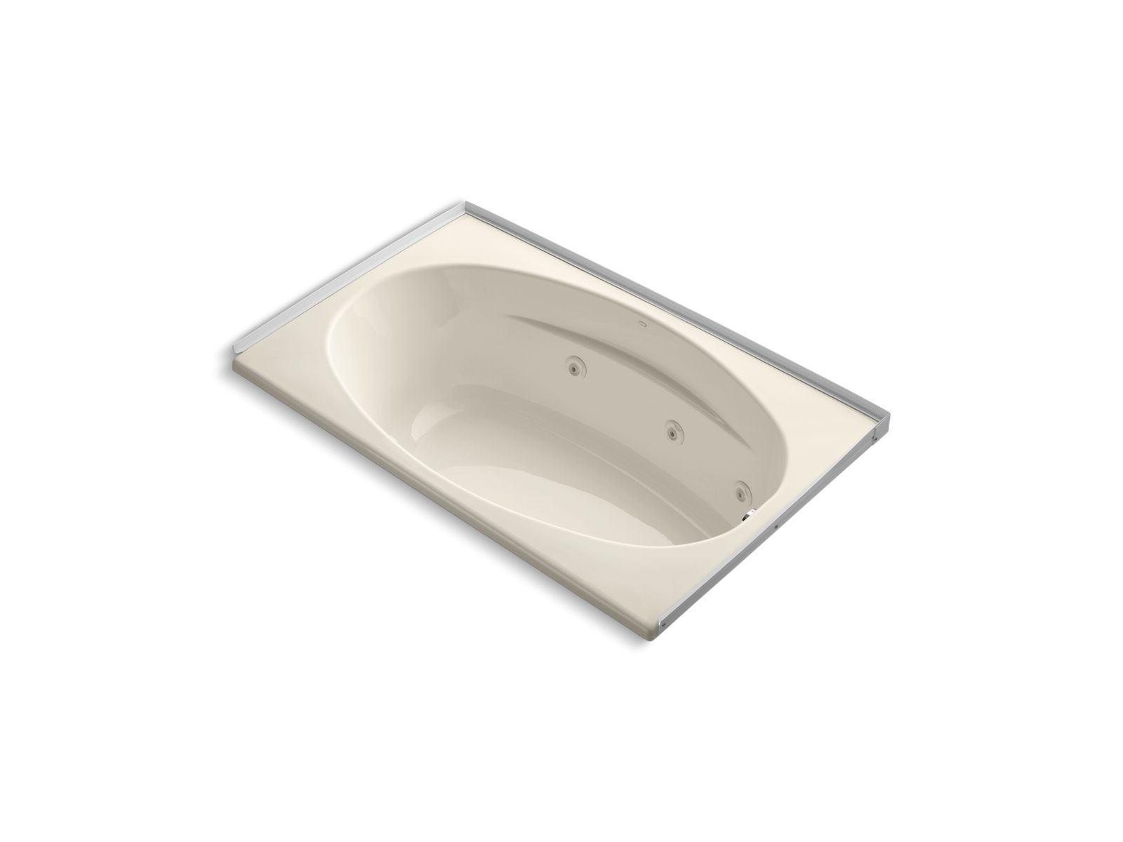 6036 60" x 36" alcove whirlpool with integral flange and right-hand drain
