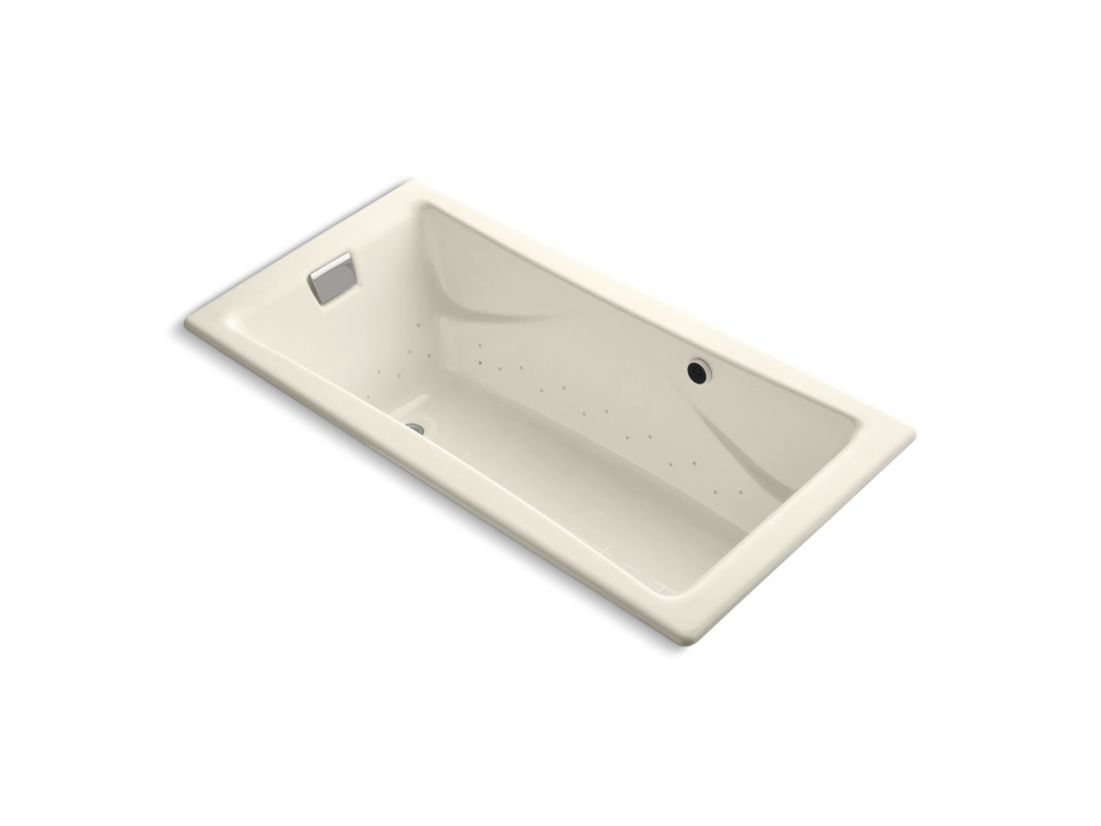 Tea-for-Two® 71-3/4" x 36" drop-in BubbleMassage™ air bath with Almond airjet finish