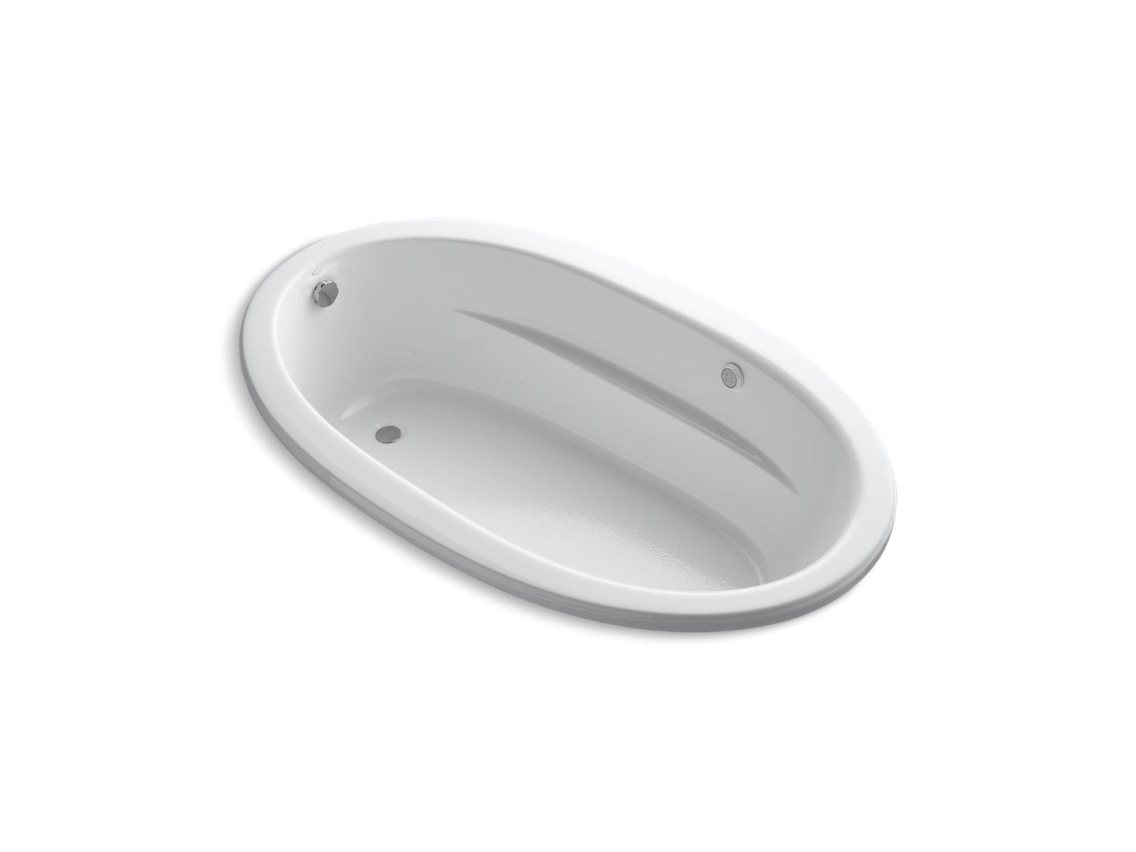 Sunward® 72" x 42" drop-in BubbleMassage™ air bath with Bask® heated surface and end drain