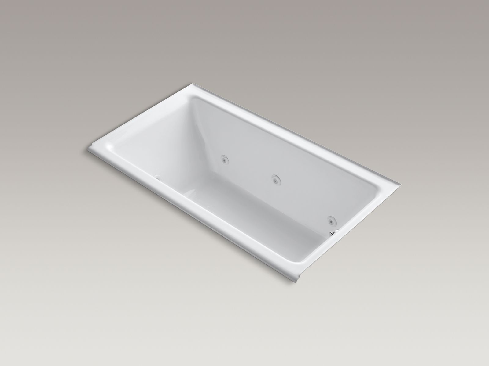 Kathryn(R) 66" x 36" alcove whirlpool with right-hand drain and heater without jet trim
