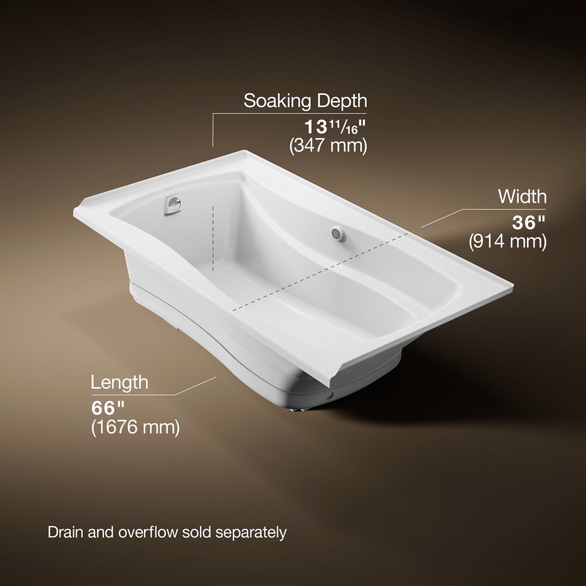 9444-mariposa-66-x-36-alcove-heated-bubblemassage-air-bath-with-bask-heated-surface-left-drain-5.jpg Mariposa® 66" x 36" alcove Heated BubbleMassage™ air bath with Bask® heated surface, left drain