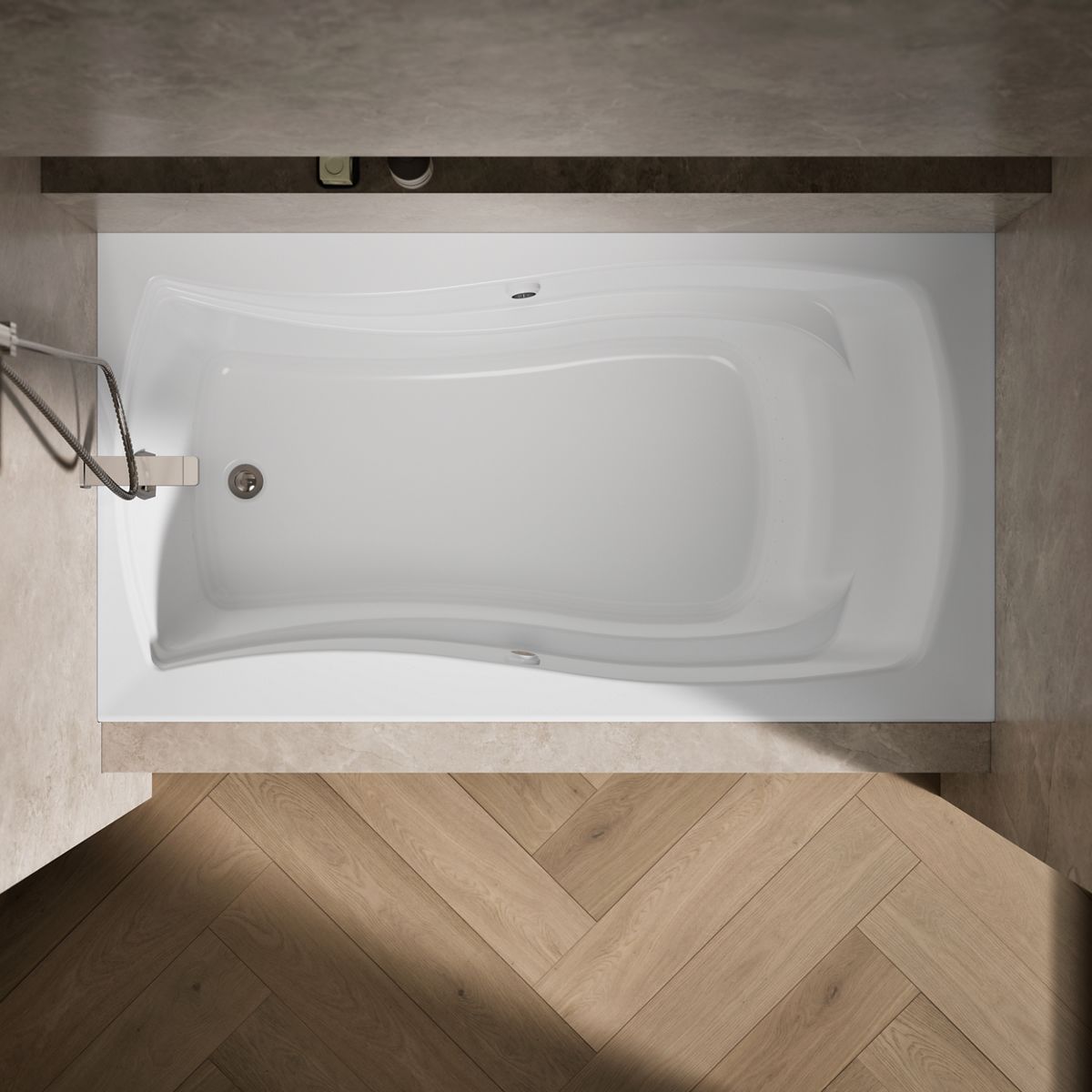 9444-mariposa-66-x-36-alcove-heated-bubblemassage-air-bath-with-bask-heated-surface-left-drain-8.jpg Mariposa® 66" x 36" alcove Heated BubbleMassage™ air bath with Bask® heated surface, left drain