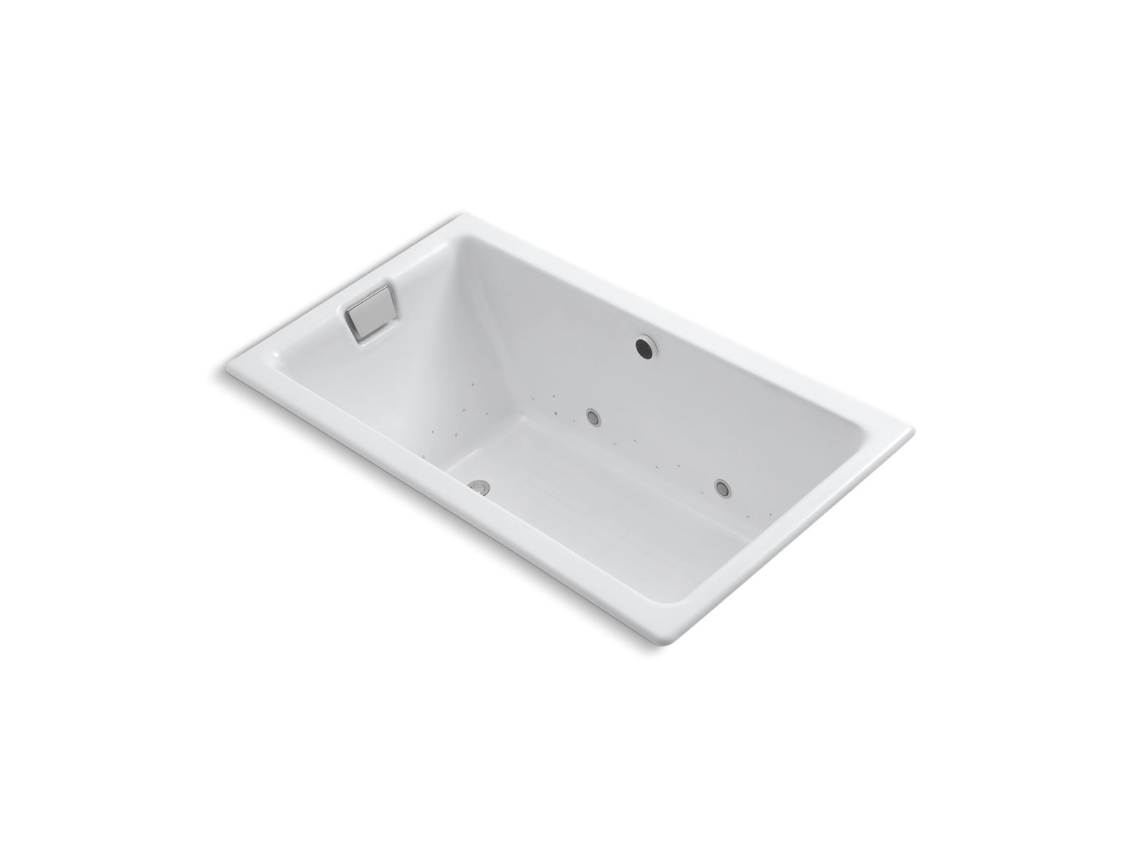 Tea-for-Two® 66" x 36" drop-in BubbleMassage™ air bath with White airjet finish and chromatherapy lights
