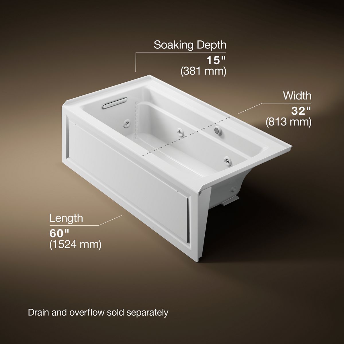 9592-archer-60-x-32-alcove-whirlpool-bath-with-bask-heated-surface-alcove-left-drain-16.jpg Archer® 60" x 32" alcove whirlpool bath with Bask® heated surface, alcove left drain