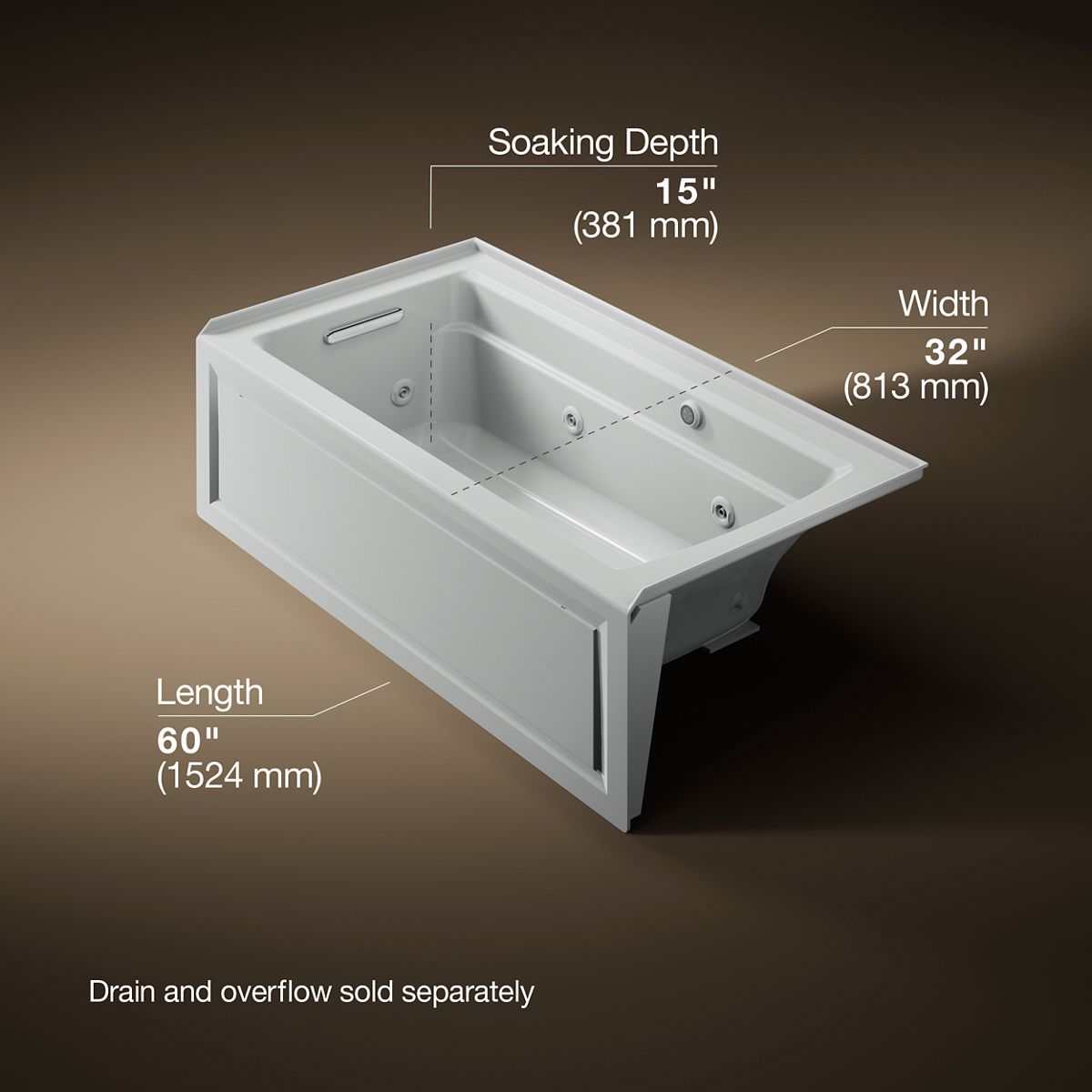 9592-archer-60-x-32-alcove-whirlpool-bath-with-bask-heated-surface-alcove-left-drain-18.jpg Archer® 60" x 32" alcove whirlpool bath with Bask® heated surface, alcove left drain