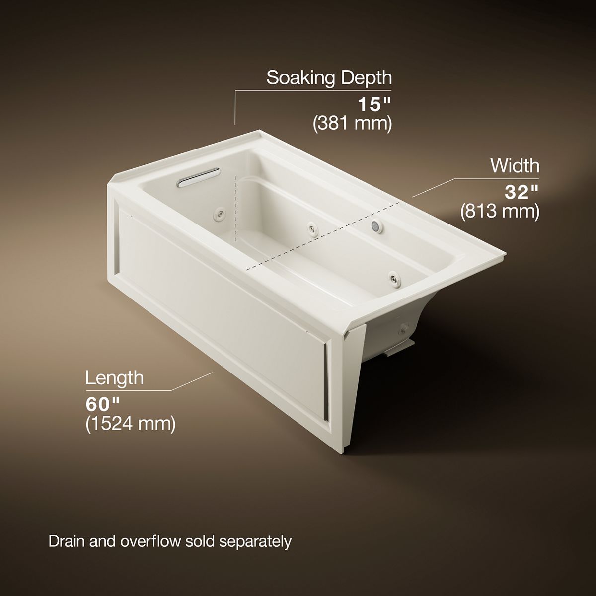 9592-archer-60-x-32-alcove-whirlpool-bath-with-bask-heated-surface-alcove-left-drain-19.jpg Archer® 60" x 32" alcove whirlpool bath with Bask® heated surface, alcove left drain