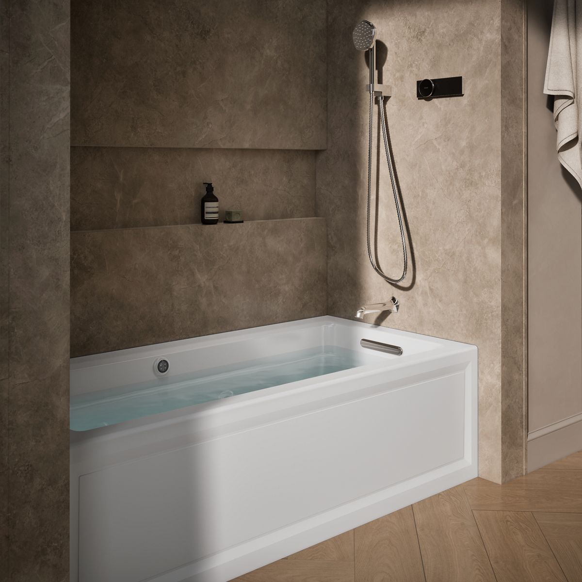 9706-archer-66-x-32-alcove-whirlpool-bath-with-bask-heated-surface-right-drain-11.jpg Archer® 66" x 32" alcove whirlpool bath with Bask® heated surface, right drain