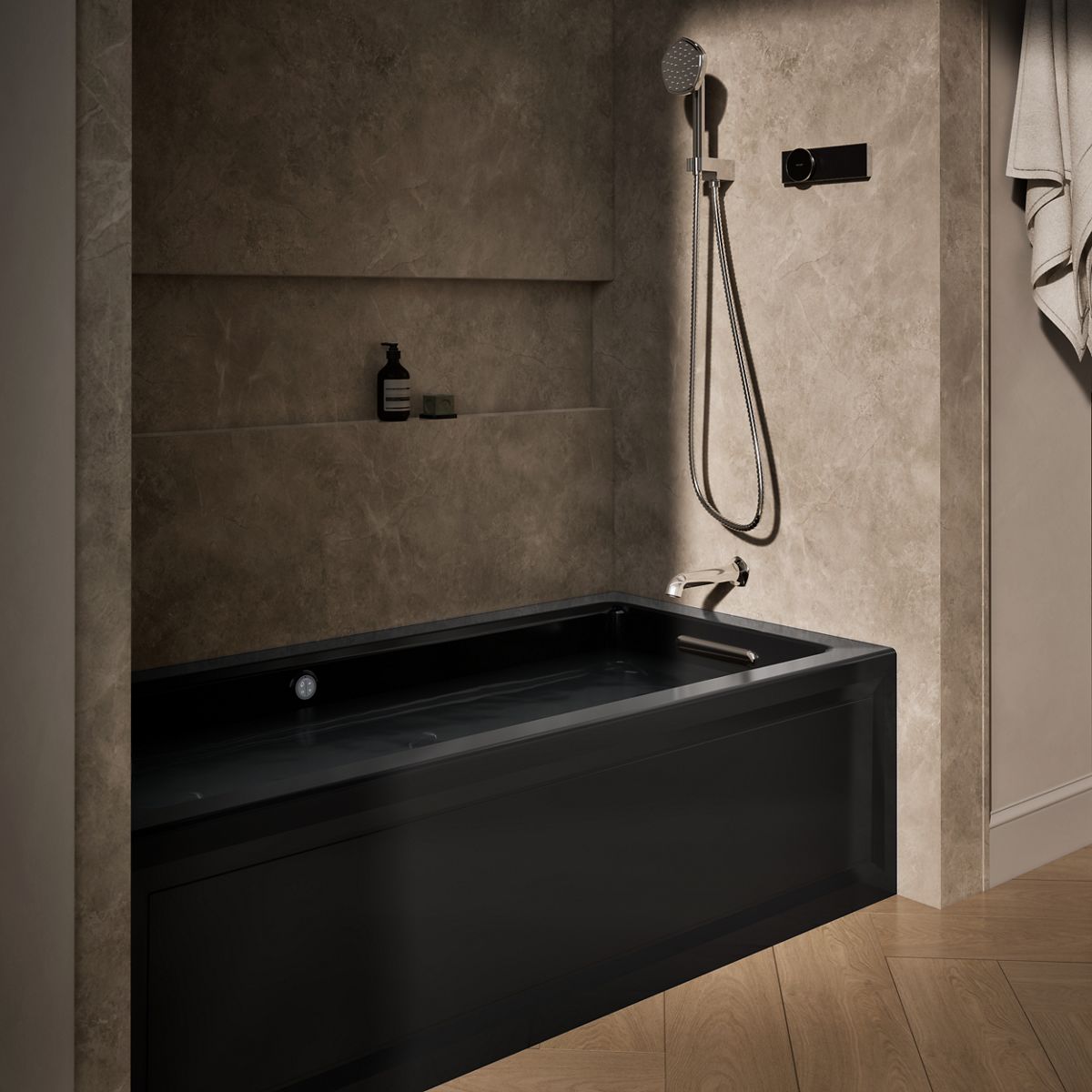 9706-archer-66-x-32-alcove-whirlpool-bath-with-bask-heated-surface-right-drain-12.jpg Archer® 66" x 32" alcove whirlpool bath with Bask® heated surface, right drain