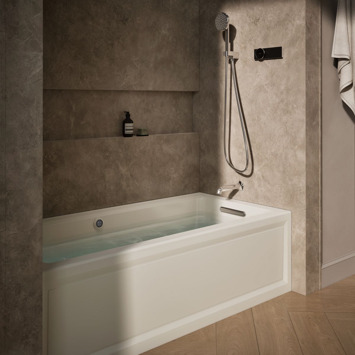 9706-archer-66-x-32-alcove-whirlpool-bath-with-bask-heated-surface-right-drain-14.jpg Archer® 66" x 32" alcove whirlpool bath with Bask® heated surface, right drain