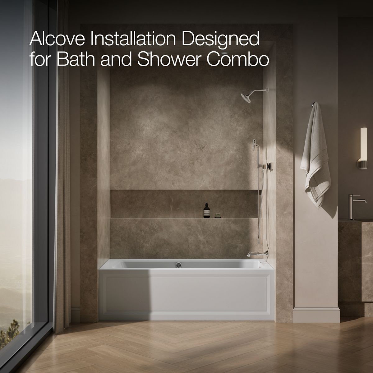 9706-archer-66-x-32-alcove-whirlpool-bath-with-bask-heated-surface-right-drain-21.jpg Archer® 66" x 32" alcove whirlpool bath with Bask® heated surface, right drain