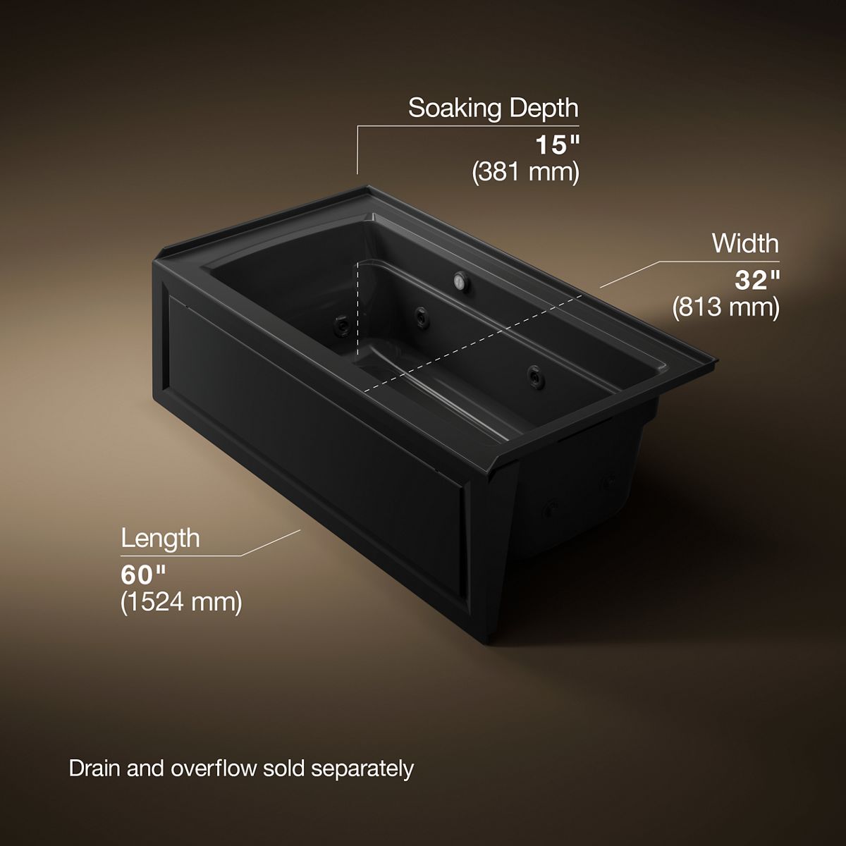 9855-archer-60-x-32-alcove-whirlpool-bath-with-bask-heated-surface-right-drain-17.jpg Archer® 60" x 32" alcove whirlpool bath with Bask® heated surface, right drain